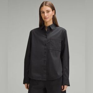 Lululemon Relaxed-Fit Cotton-Blend Poplin Button-Down Shirt